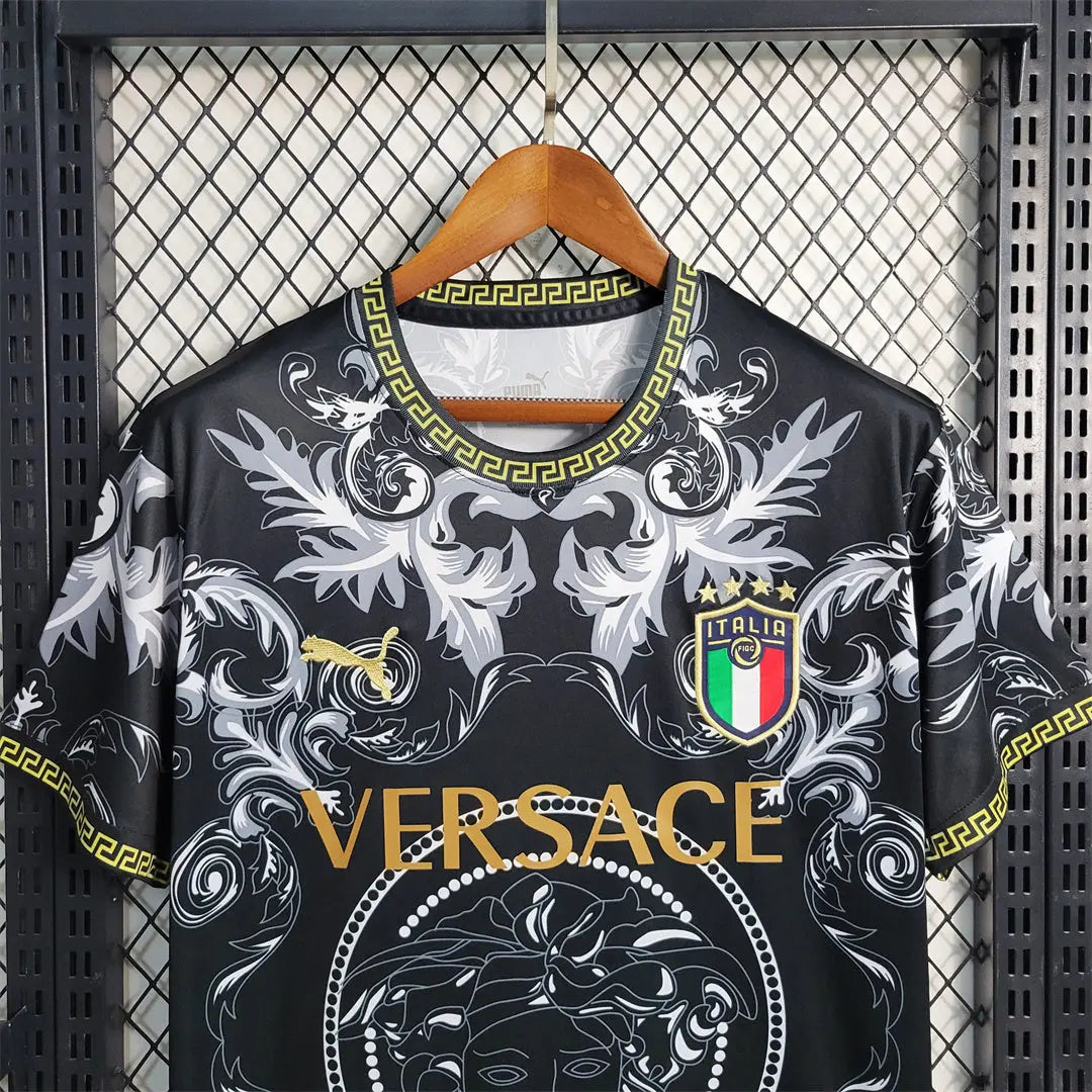 MAILLOT ITALIE CONCEPT EDITION VERSACE NOIR 2023/2024 YamaKits Foot