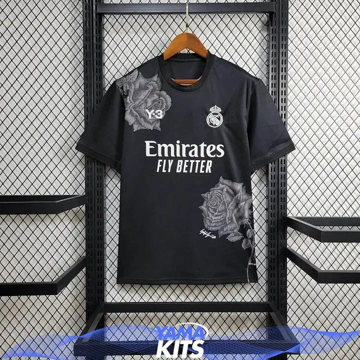 Maillot Real Madrid concept « Fleur » noir 2023/2024 YamaKits Foot