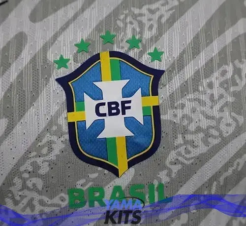 Maillot Brésil Gardien « Gris » 2024/2025 Version Player - YamaKits