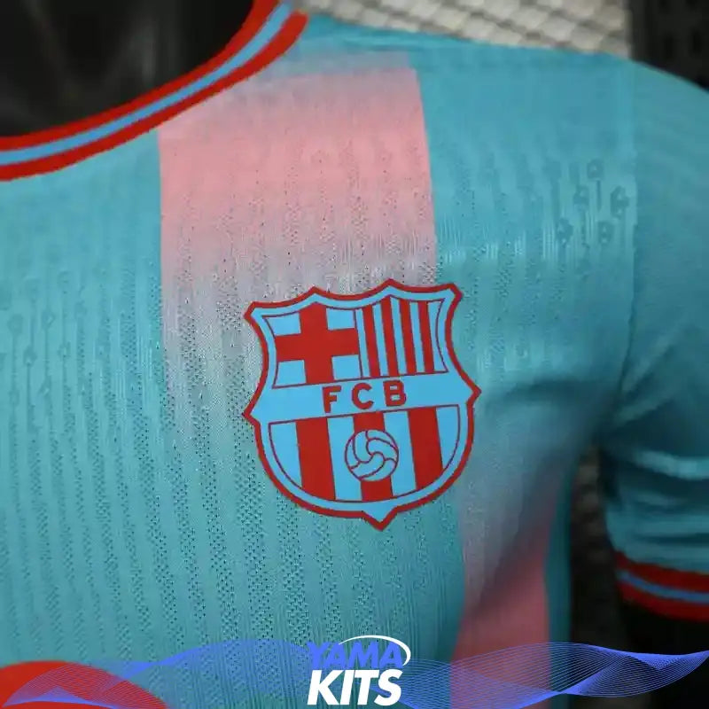 MAILLOT BARCELONE CONCEPT " Bleu, rose" 2025/2026 Version Player YamaKits Foot