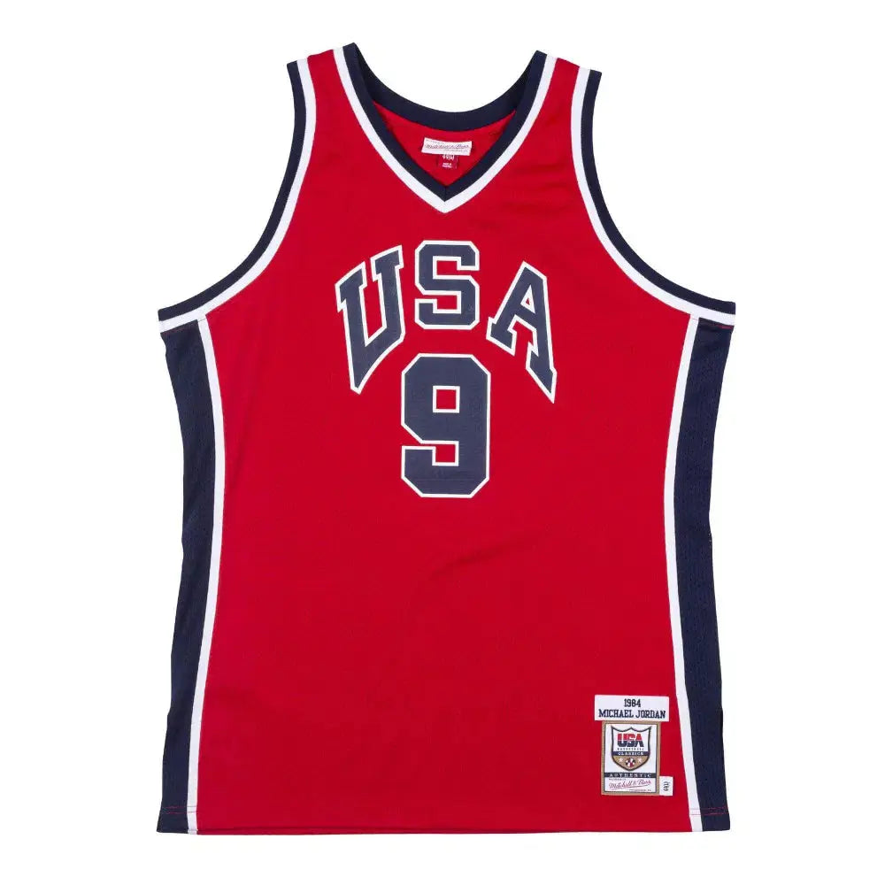 Maillot Michael Jordan Team USA 1984 Bleu - Mitchell & Ness - Édition Alternate - YamaKits